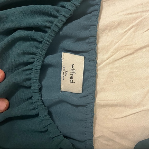 Teal Long Sleeve Smocked Waist Maxi Dress - Picture 2 of 2